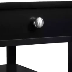 Kirklands Home 2-Shelf Charging Accent Table Black Best