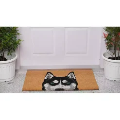 Kirklands Home Black Siberian Husky Doormat Discount