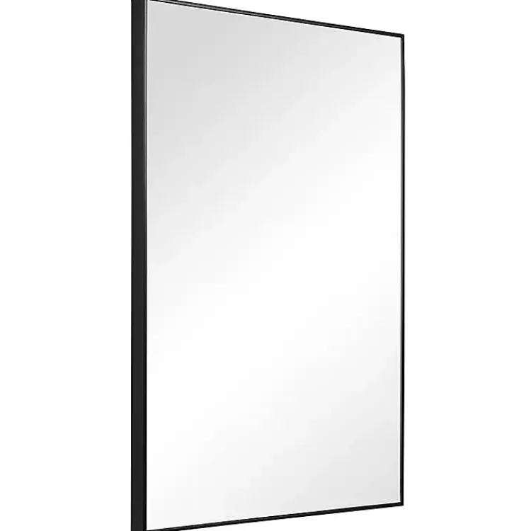 Kirklands Home Simple Frame Rectangle Wall Mirror Black Discount