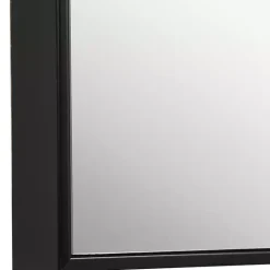 Kirklands Home Simple Frame Rectangle Wall Mirror Black Discount