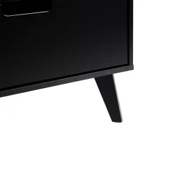 Kirklands Home Simple Grooved Handle 6-Drawer Dresser Black New