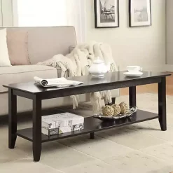 Kirklands Home Simple Rectangular Coffee Table Black Clearance