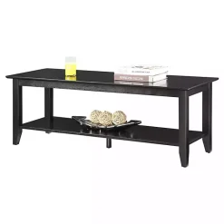 Kirklands Home Simple Rectangular Coffee Table Black Clearance
