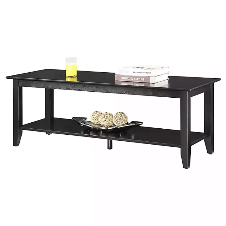 Kirklands Home Simple Rectangular Coffee Table Black Clearance
