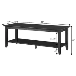 Kirklands Home Simple Rectangular Coffee Table Black Clearance