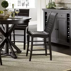 Kirklands Home Slatted Counter Stools, Set of 2 Black Discount