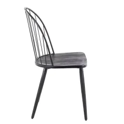 Kirklands Home Spindle High Back Dining Chairs, Set of 2 Black