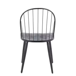 Kirklands Home Spindle High Back Dining Chairs, Set of 2 Black