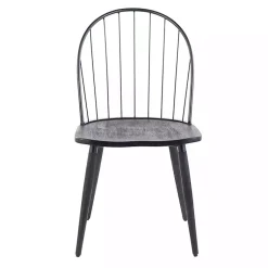 Kirklands Home Spindle High Back Dining Chairs, Set of 2 Black