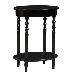 Kirklands Home Spindle Legs Oval Accent Table Black Outlet