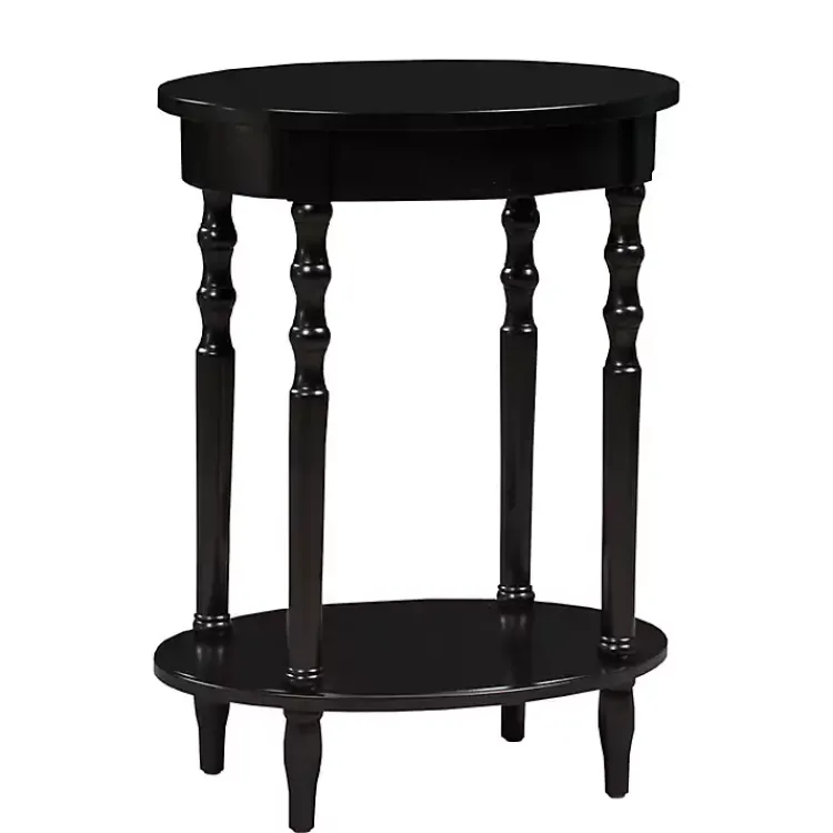 Kirklands Home Spindle Legs Oval Accent Table Black Outlet