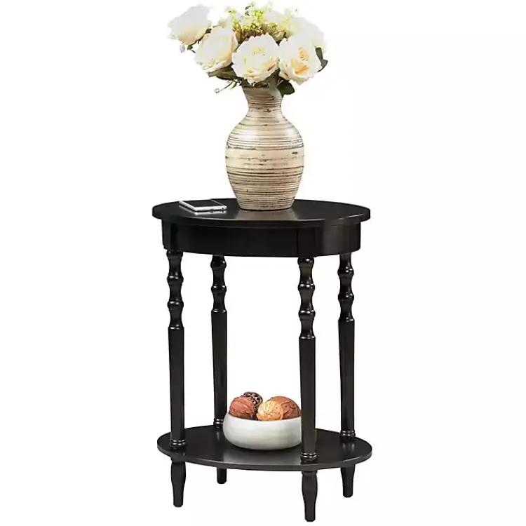 Kirklands Home Spindle Legs Oval Accent Table Black Outlet