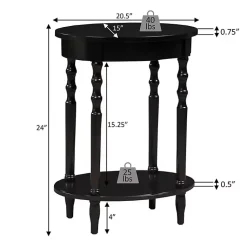 Kirklands Home Spindle Legs Oval Accent Table Black Outlet