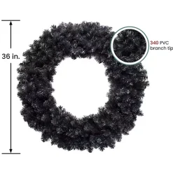 Halloween>Kirklands Home Spruce Halloween Wreath Black