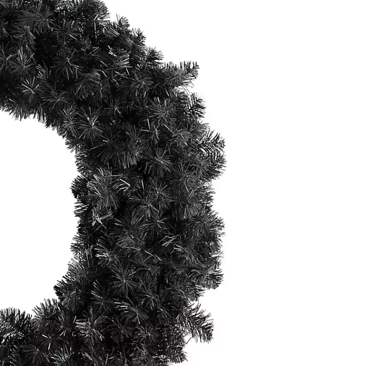 Halloween>Kirklands Home Spruce Halloween Wreath Black