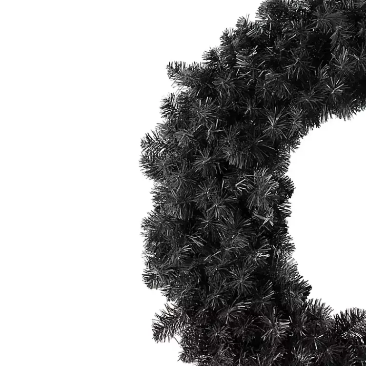 Halloween>Kirklands Home Spruce Halloween Wreath Black