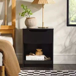 Kirklands Home Stanley Single Drawer Nightstand Black Online
