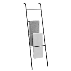 Kirklands Home Steel 4-Bar Leaning Towel Ladder Black Outlet
