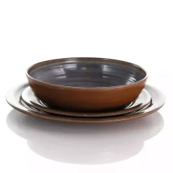 Kirklands Home Black Swirl Melamine 12-pc. Dinnerware Set