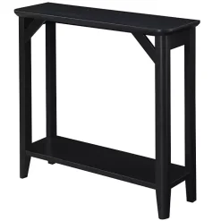 Kirklands Home Tapered Legs Rustic Console Table Black