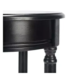 Kirklands Home Tegan Round Accent Table Black Best