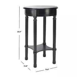 Kirklands Home Tegan Round Accent Table Black Best