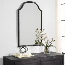 Kirklands Home Black Textured Arch Wall Mirror Online