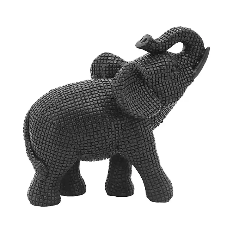 Statues & Figurines>Kirklands Home Textured Elephant Statue Black