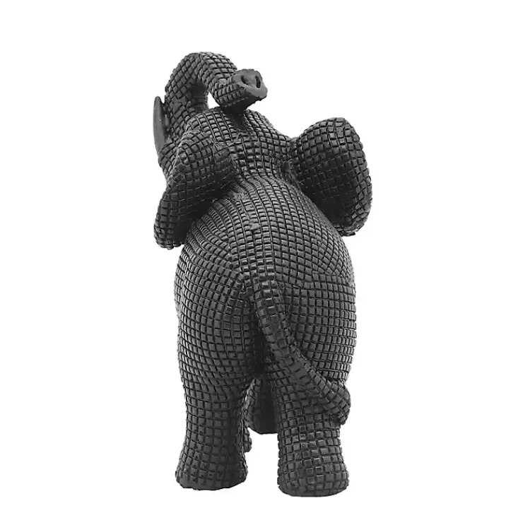 Statues & Figurines>Kirklands Home Textured Elephant Statue Black