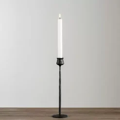 Candle Holders>Kirklands Home Textured Taper Candle Holder, 12 in. Black