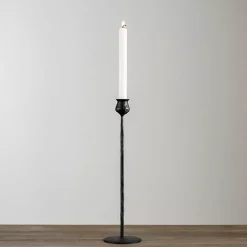 Candle Holders>Kirklands Home Textured Taper Candle Holder, 16 in. Black