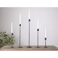 Candle Holders>Kirklands Home Textured Taper Candle Holder, 16 in. Black