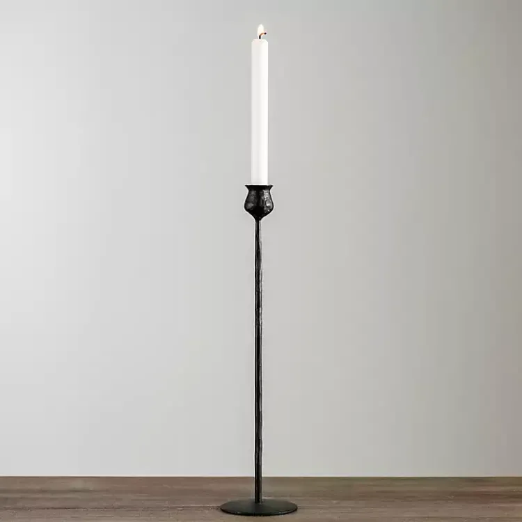Candle Holders>Kirklands Home Textured Taper Candle Holder, 20 in. Black