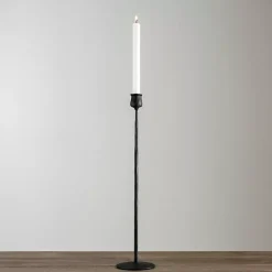 Candle Holders>Kirklands Home Textured Taper Candle Holder, 24 in. Black