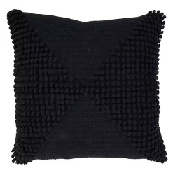 Pillows>Kirklands Home Textured Woven Diamond Throw Pillow Black