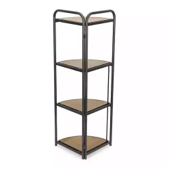 Kirklands Home Black 4-Tier Foldable Corner Shelf Sale