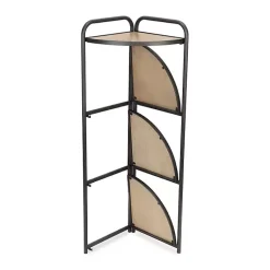 Kirklands Home Black 4-Tier Foldable Corner Shelf Sale