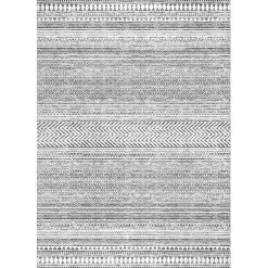 Kirklands Home Black Tribal Geometric Washable Area Rug, 5x8 Hot