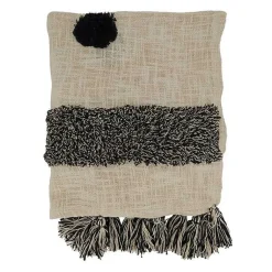 Blankets & Throws>Kirklands Home Black Tufted Dot Throw Blanket