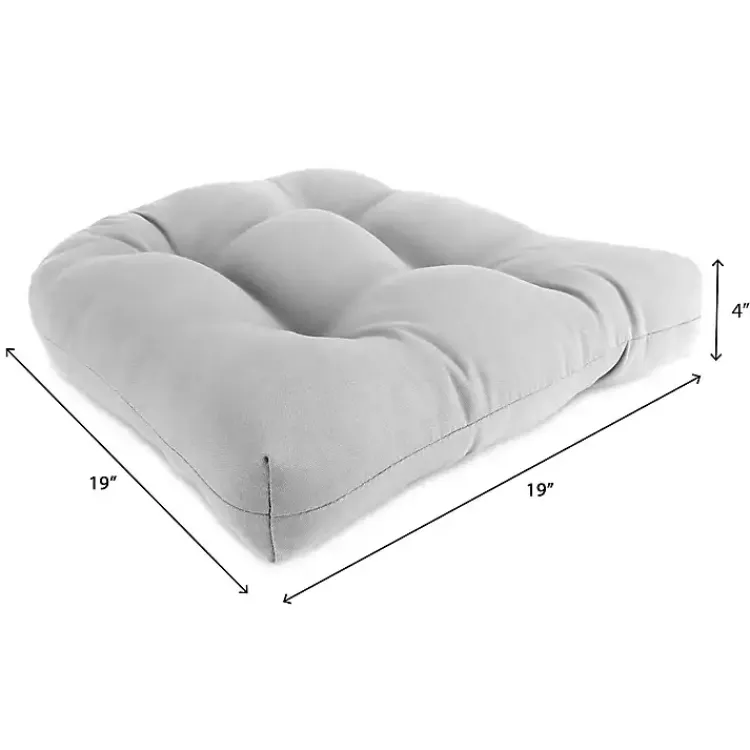 Kirklands Home Tufted Outdoor Chair Cushions, Set of 2 Black Outlet
