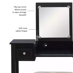 Kirklands Home Virginia Butterfly 2-pc. Vanity Set Black