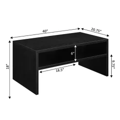 Kirklands Home Wakefield Shelf Coffee Table Black Best
