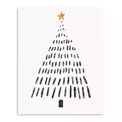 Christmas Art & Wall Decor>Kirklands Home Black Watercolor Christmas Tree Canvas Art Print