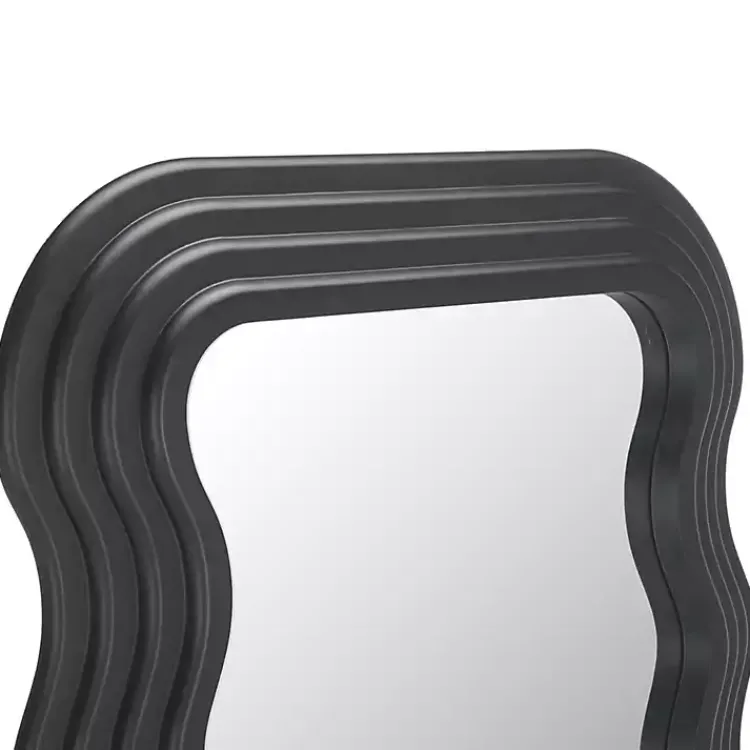 Kirklands Home Wavy Mayha Leaner Mirror Black Discount