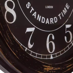 Kirklands Home Black Weathered Iron Frame Round Wall Clock Online