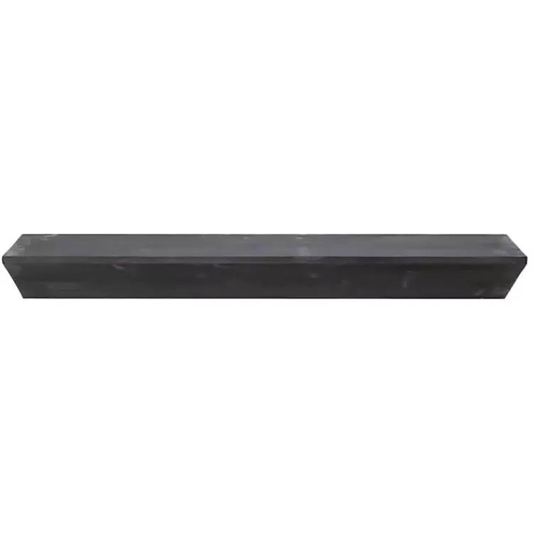 Kirklands Home Black Wedge Wood Large Floating Shelf