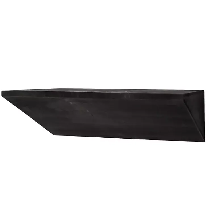 Kirklands Home Black Wedge Wood Small Floating Shelf Sale