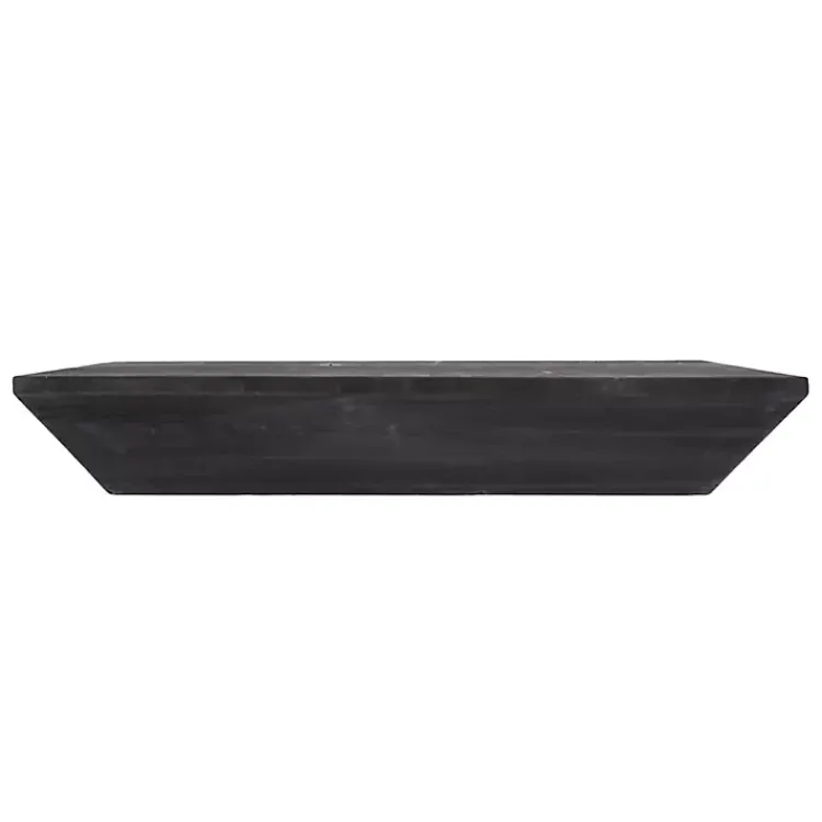 Kirklands Home Black Wedge Wood Small Floating Shelf Sale