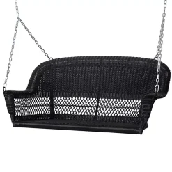 Kirklands Home Wicker Hanging Porch Swing Black Online