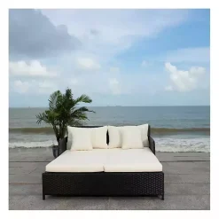 Kirklands Home Black Wicker Outdoor Daybed Online